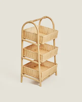 RATTAN STORAGE RACK