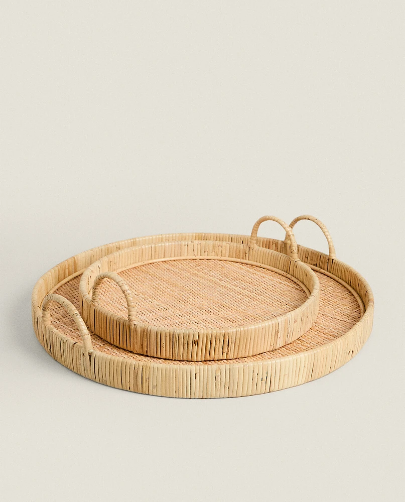 ROUND RATTAN TRAY