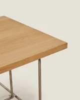 WOOD AND METAL OFFICE DESK