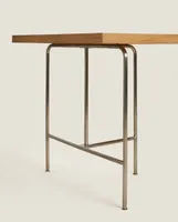 WOOD AND METAL OFFICE DESK