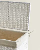 FABRIC-LINED LAUNDRY BASKET