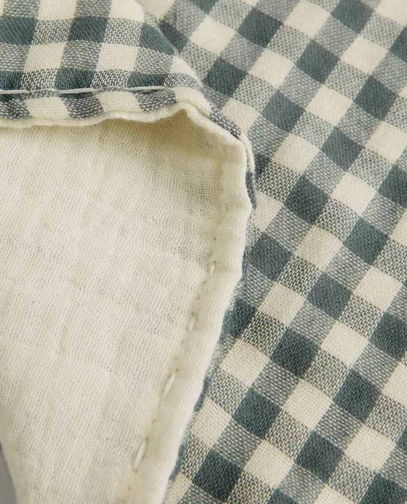 GINGHAM BABY DUMMY BLANKET