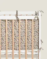 FLORAL PRINT FABRIC CHILDREN’S COT BUMPER COVER