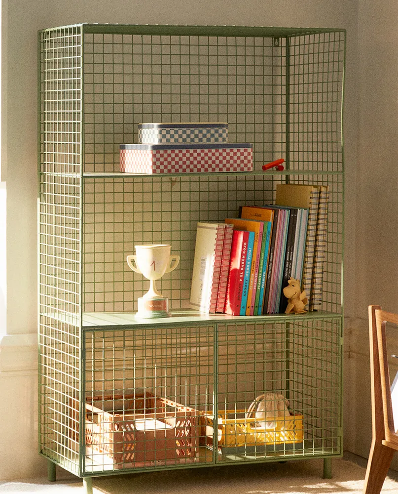 METAL BOOKCASE WITH DOORS