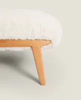 UPHOLSTERED FAUX FUR ARMCHAIR