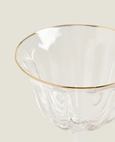 COCKTAIL GLASS WITH GOLD RIM