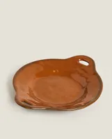 STONEWARE SERVING DISH WITH HANDLES