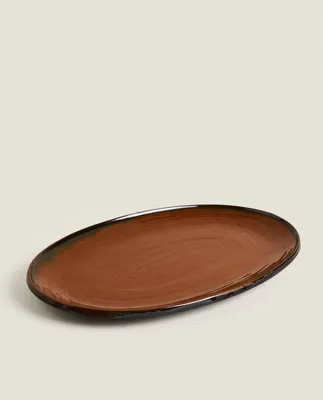 OVAL STONEWARE SERVING DISH