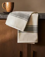 COTTON TERRY TEA TOWEL WITH STRIPE