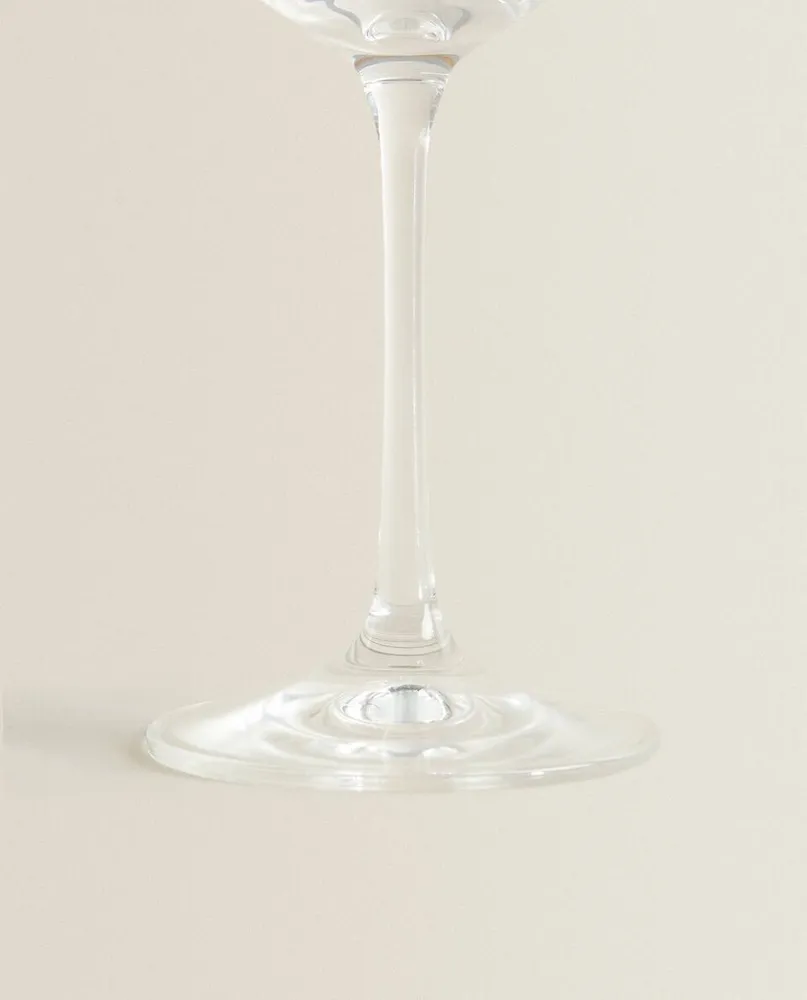 BOHEMIA CRYSTAL GOLD-RIMMED WINE GLASS