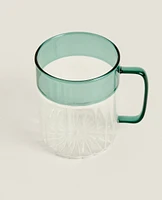 COLOURED BOROSILICATE GLASS MUG