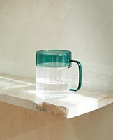 COLOURED BOROSILICATE GLASS MUG