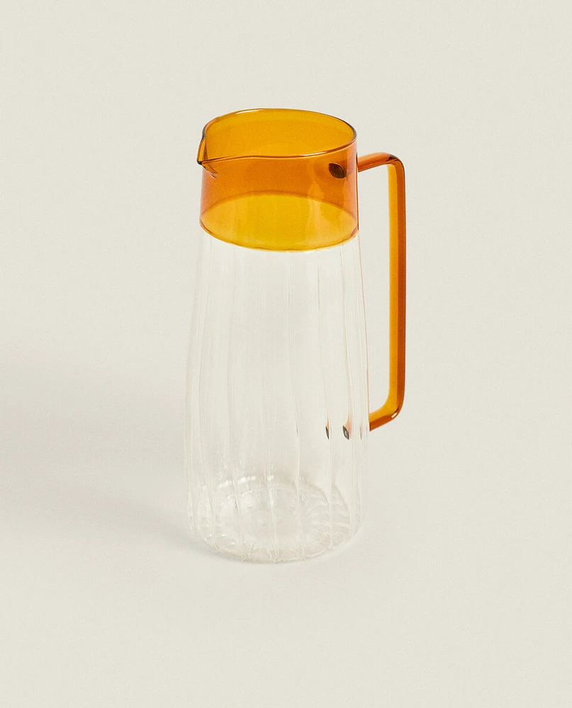 COLOURED BOROSILICATE JUG