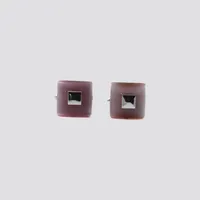 Square Pink Cuff Links