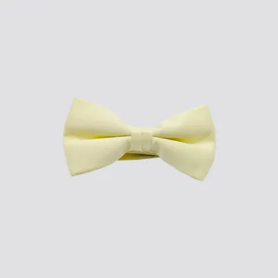Pre Tied Bow Tie Lemon Yellow