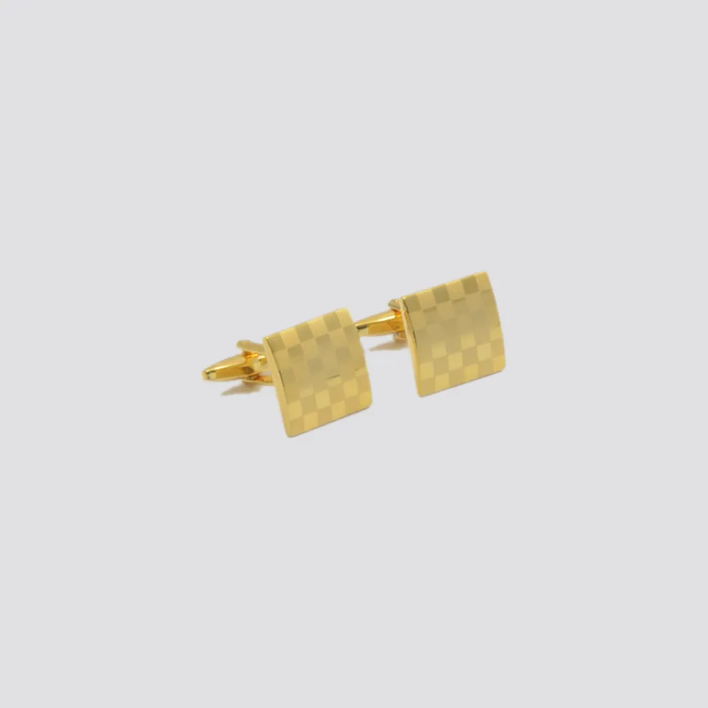 Square Golden Cuff Links