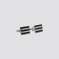 Rectangular Stripes Cuff Links