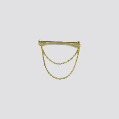 Golden Collar Stay with Chain
