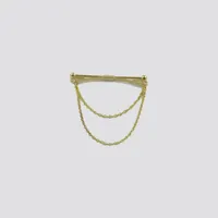 Golden Collar Stay with Chain