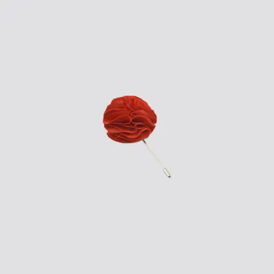 Red Flower Lapel Pin