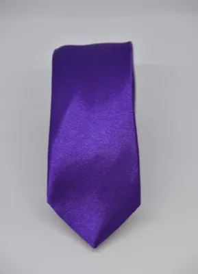 SMT-07  SOLID DARK PURPLE SKINNY TIE FOR MEN