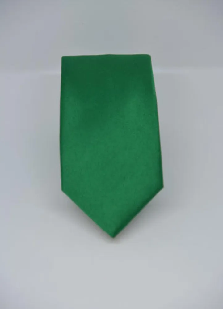 SMT-08  SOLID GREEN SKINNY TIE FOR MEN