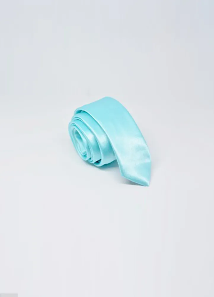 STM-03  SOLID TEAL SKINNY TIE FOR MEN