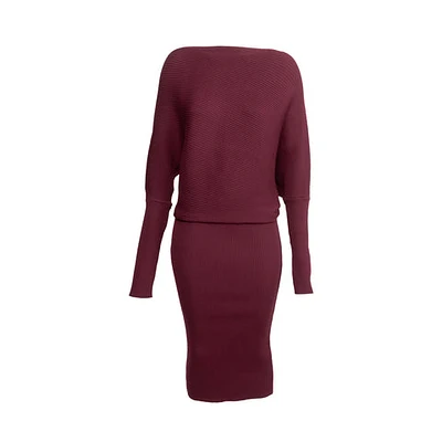 LORI SWEATER DRESS WINDSOR WINE