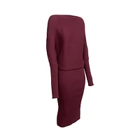 LORI SWEATER DRESS WINDSOR WINE