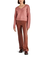 MERCER FAUX LEATHER PANT COGNAC