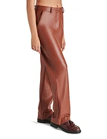 MERCER FAUX LEATHER PANT COGNAC