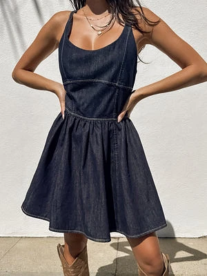 Indigo Denim Mini Dress
