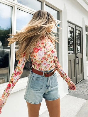 Sweet Nothings Floral Mesh Top