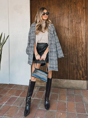 Top Model Plaid Coat