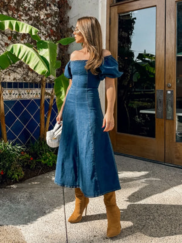 knee length dresses for ladies Beckett Bodice with Straight Skirt in Lily of the Valley Jacquard