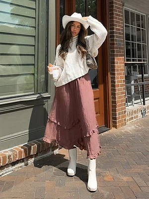 Montana Ruffle Midi Skirt