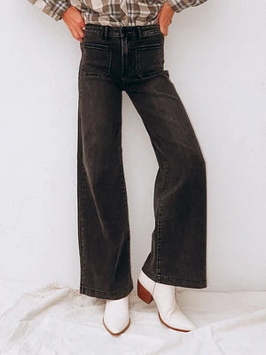 Midnight Sky Wide Leg Jeans