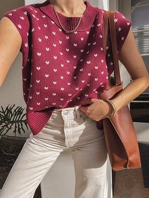 Make a Move Knit Top Burgundy