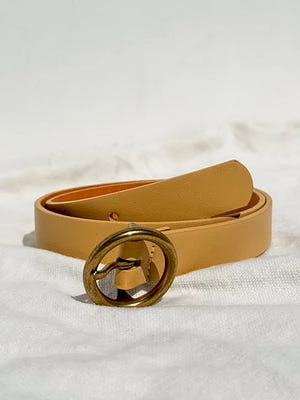 Circle Leather Belt Camel