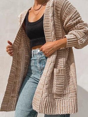 Caramel Chunky Knit Cardigan