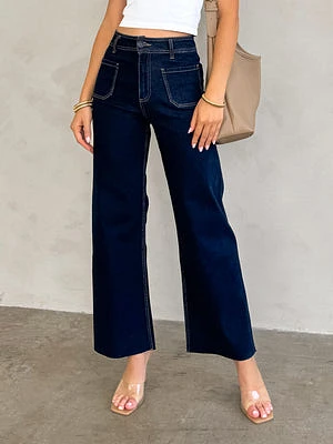 See You Again Wide Leg Jeans Indigo