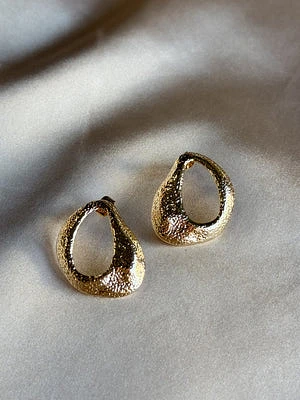 Textured Oval Earrings