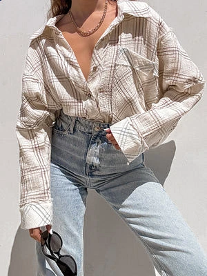 Harvest Oversized Plaid Button Down