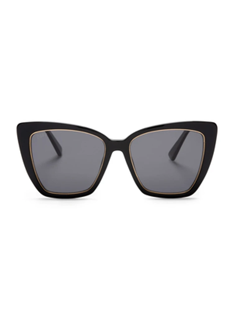 Becky IV Sunnies in Black Grey Polarized