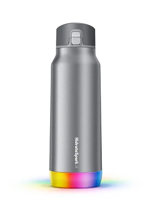 HidrateSpark PRO STEEL - 32 oz. Smart Water Bottle + Bonus Straw Lid