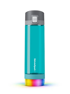 HidrateSpark PRO Tritan Plastic – 24 oz. Smart Water Bottle + Bonus Straw Lid – Green