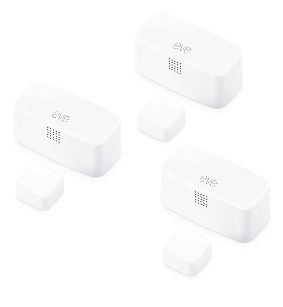 Eve Door & Window (Matter) - Wireless Contact Sensor - 3-pack