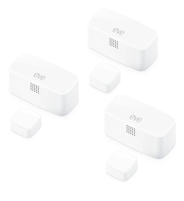 Eve Door & Window (Matter) - Wireless Contact Sensor - 3-pack