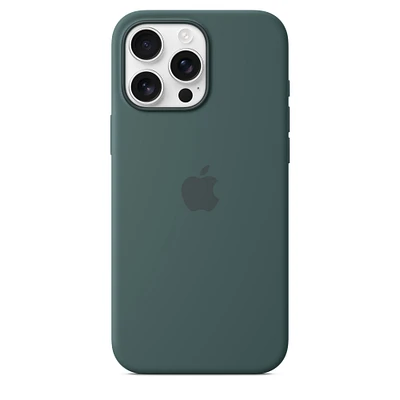 iPhone 16 Pro Max Silicone Case with MagSafe – Lake Green