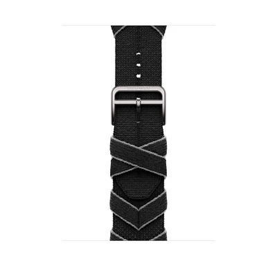 Apple Watch Hermès - 46mm Noir/Gris Bridon Single Tour